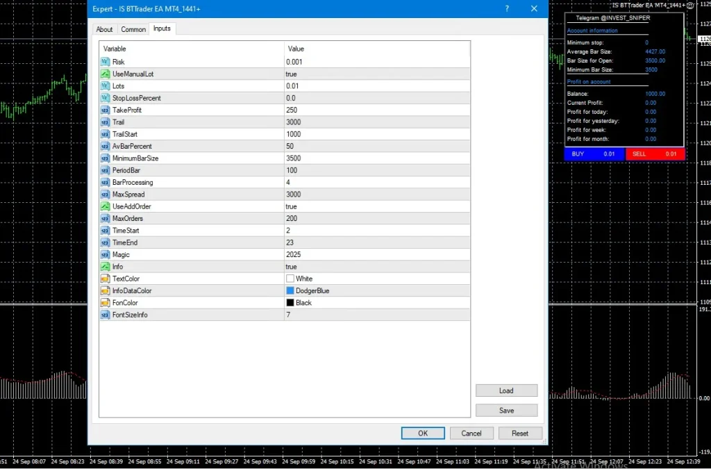 IS BTTrader EA MT4 Setup Guide