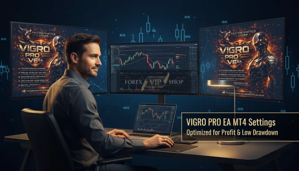 best VIGRO PRO EA MT4 settings configuration for low drawdown and consistent forex trading results