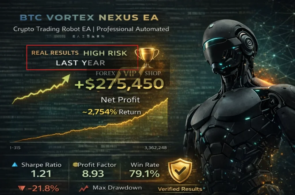 BTC Vortex Nexus EA MT5 Gain High Risk