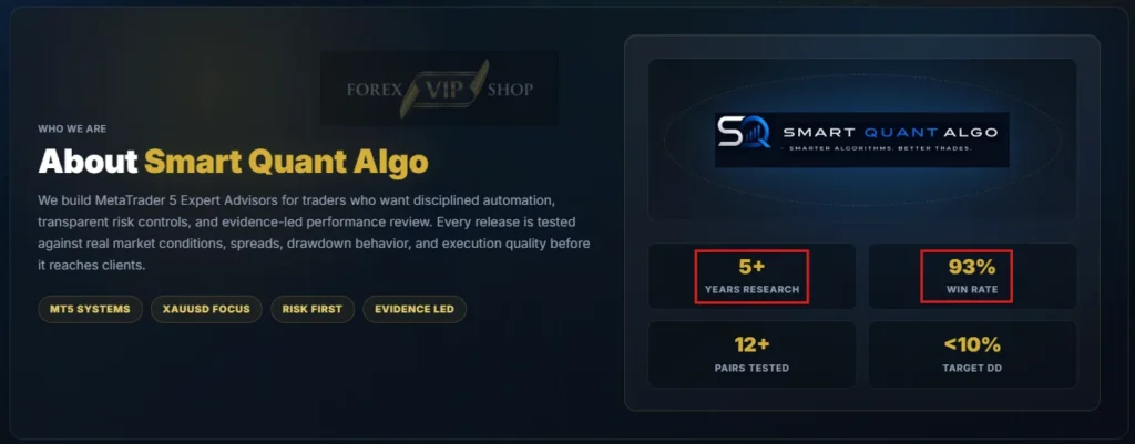 Smart Quant Algo EA Pro MT5 Introduction