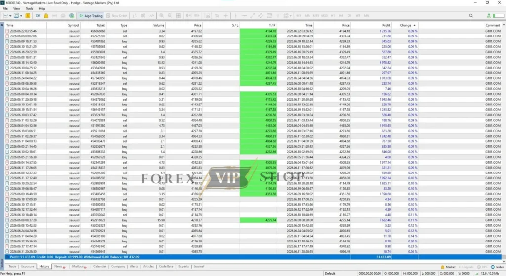 G101 EA Scalper MT5 Trading Result 1