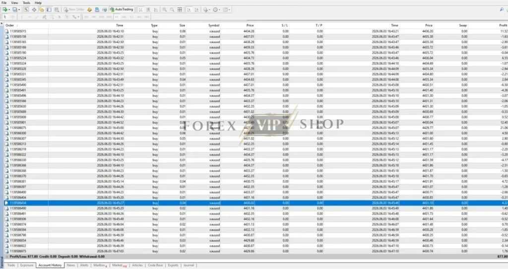 My Orden Robot MT5 Trading Result 4
